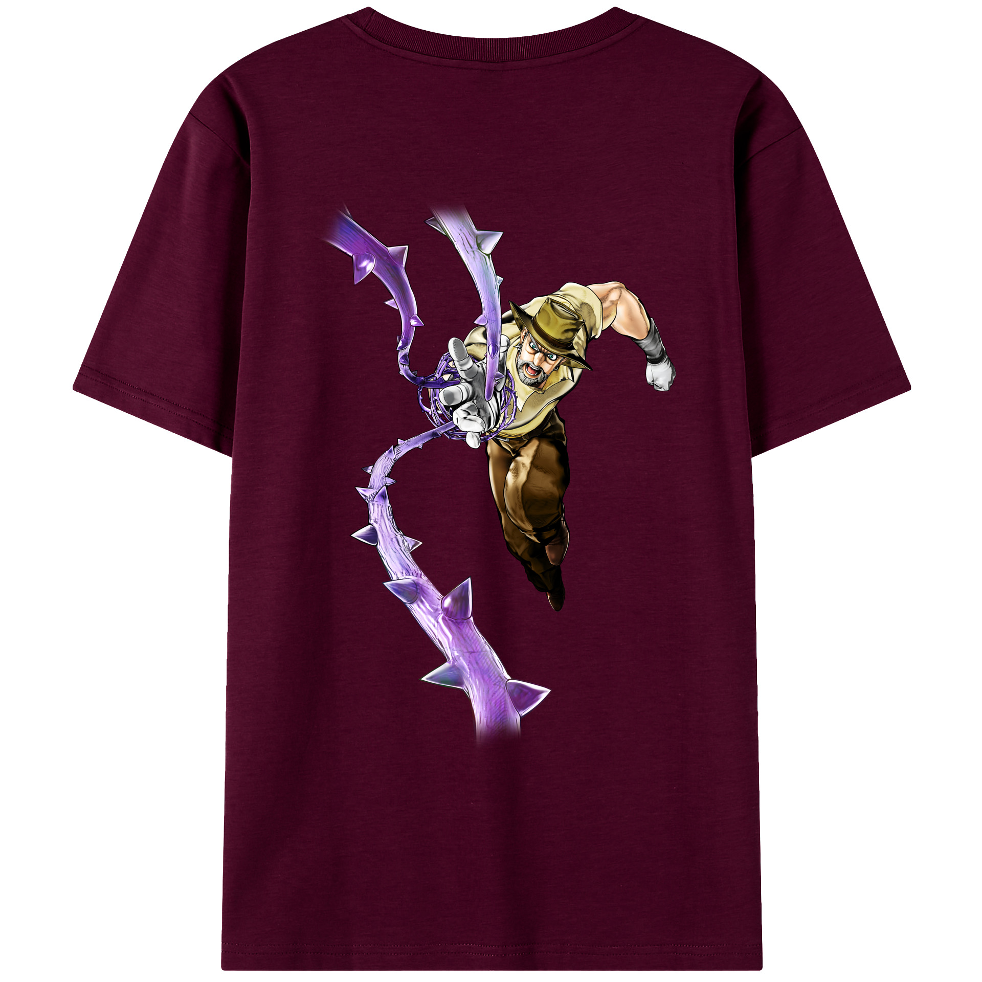（画像用） ジョジョの奇妙な冒険 ジョセフ?ジョースター JoJo's Bizarre Adventure Joseph Joestar レディース半袖Tシャツ(バックプリント)